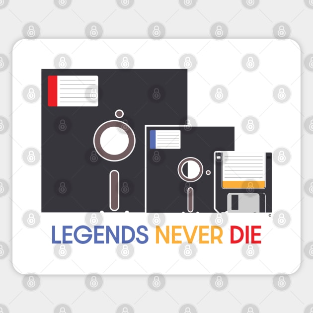 Legends Never Die Sticker by CuriousCurios